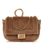 Mink Shiny Nappa Nano Baguette Charm Naturale Oro Soft