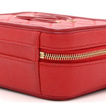 Caviar Quilted Small CC Filigree Vanity Case Red