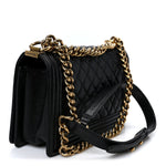 Caviar Quilted Medium Boy Flap Black