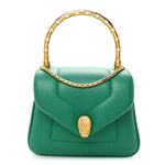 Calfskin Serpenti Reverse Micro Top Handle Emerald Green