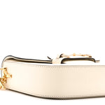 Azalea Calfskin Mini Crystal Horsebit 1955 Shoulder Bag Mystic White