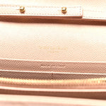 Grain De Poudre Matelasse Chevron Monogram Chain Wallet Pale Pink