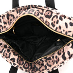 Nylon Leopard Print Changing Bag Brown