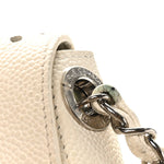 Caviar Perforated Messenger Bag White