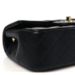 Lambskin Quilted Mini Rectangular Flap Black