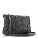 Lambskin Quilted Toy Loulou Puffer Monogram Chain Satchel Fog