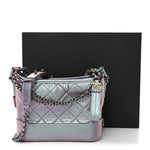 Iridescent Lambskin Calfskin Quilted Small Gabrielle Hobo Light Purple