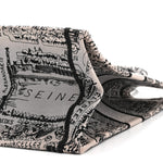 Canvas Embroidered Medium Plan De Paris Book Tote Grey Black
