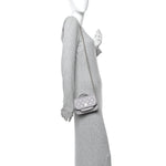 Caviar Quilted Mini Business Affinity Flap Grey