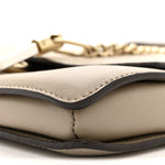 Suede Calfskin Small Faye Shoulder Bag Motty Grey