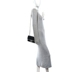 Lambskin Quilted Resin CC Mini Flap Bag Black White