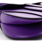 Supple Calfskin Mini Saddle Bag Purple