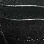 Shiny Calfskin Monochrome Crocodile Embossed Hourglass Chain Bag Black