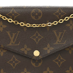 Monogram Pochette Felicie Chain Wallet Fuchsia