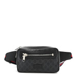 Soft GG Supreme Monogram Web Belt Bag Black Grey