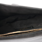 Grained Calfskin Saddle Bag With Strap Black