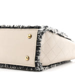 Tweed Calfskin Tweedy Shopping Tote Beige