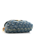 Monogram Denim Mini Pleaty Blue