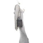 Denim GG Monogram Dollar Calfskin Mini Ophidia Tote Black Grey