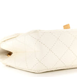 Aged Calfskin Quilted 2.55 Reissue Mini Flap White