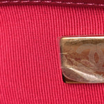 Velvet Camellia Embossed Mini Square Flap Fushia