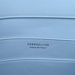 Brushed Calfskin North South Wanda Top Handle Bag Sky Blue