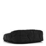 Re-Nylon Triangle Padded Patchwork Shoulder Bag Black