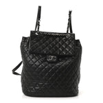 Calfskin Quilted Large Urban Spirit Backpack Black