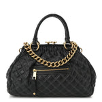 Calfskin Quilted Stam Dark Grey