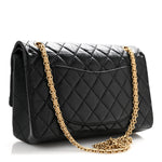 Aged Calfskin Quilted 2.55 Reissue 226 Flap Black