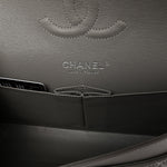 Lambskin Quilted Medium Double Flap Grey