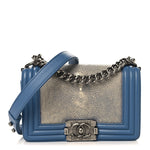 Galuchat Stingray Small Boy Flap Blue