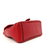 Calfskin Matelasse Small GG Marmont Top Handle Shoulder Bag Hibiscus Red