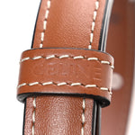 Canvas Calfskin Triomphe Mini Besace Tan