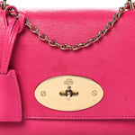 Small Classic Grain Calfskin Small Lily Flap Pink