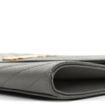 Grain De Poudre Matelasse Chevron Monogram Envelope Clutch Fog