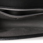 Calfskin Crystal Embossed Medium Boy Flap Black