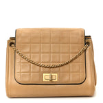 Lambskin Chocolate Bar Accordion Reissue Flap Beige