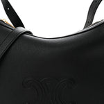 Supple Calfskin Cuir Triomphe Small Heloise Shoulder Bag Black