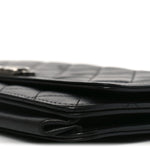 Lambskin Quilted Boy Wallet On Chain WOC Black