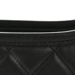 Calfskin Quilted Hobo Black