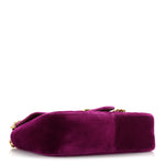 Velvet Matelasse Embroidered Mini GG Marmont Shoulder Bag Bordeaux