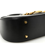 Smooth Calfskin Vlogo Chain Shoulder Bag Black