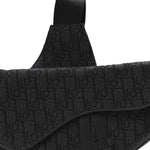 Oblique Mens Saddle Bag Black Blue