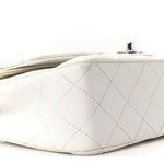 Caviar Quilted Medium Double Flap Ivory