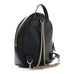 Pebbled Calfskin Soho Chain Backpack Black