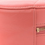 Lambskin Quilted Chanel 19 Round Clutch With Chain Pink