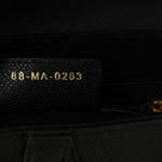 Grained Calfskin Saddle Bag Black