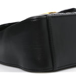 Calfskin Matelasse Mini GG Marmont Top Handle Shoulder Bag Black