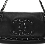 Lambskin Pearl Obsession Flap Black